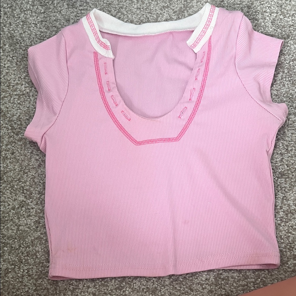 Pink Crop Top